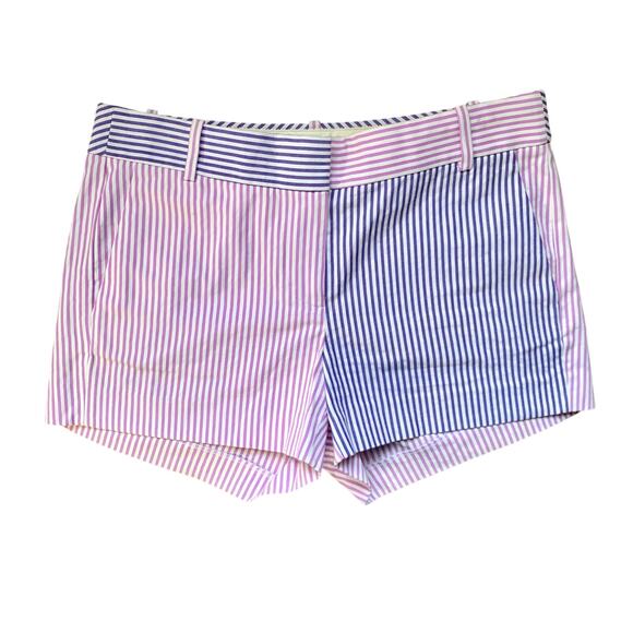 J. Crew Purple Mixed Stripe Shorts Size 2 - Picture 1 of 6
